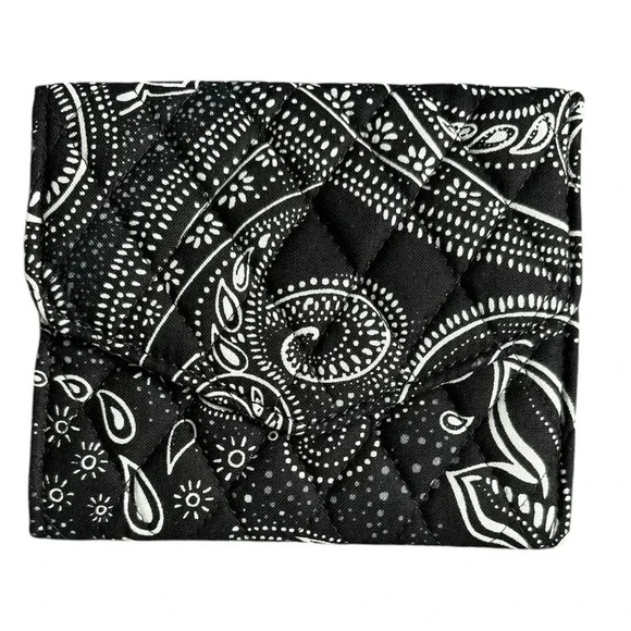 Vera Bradley RFID Mini Tri-Fold Wallet in Cotton Stellar Paisley NWT - Picture 1 of 5